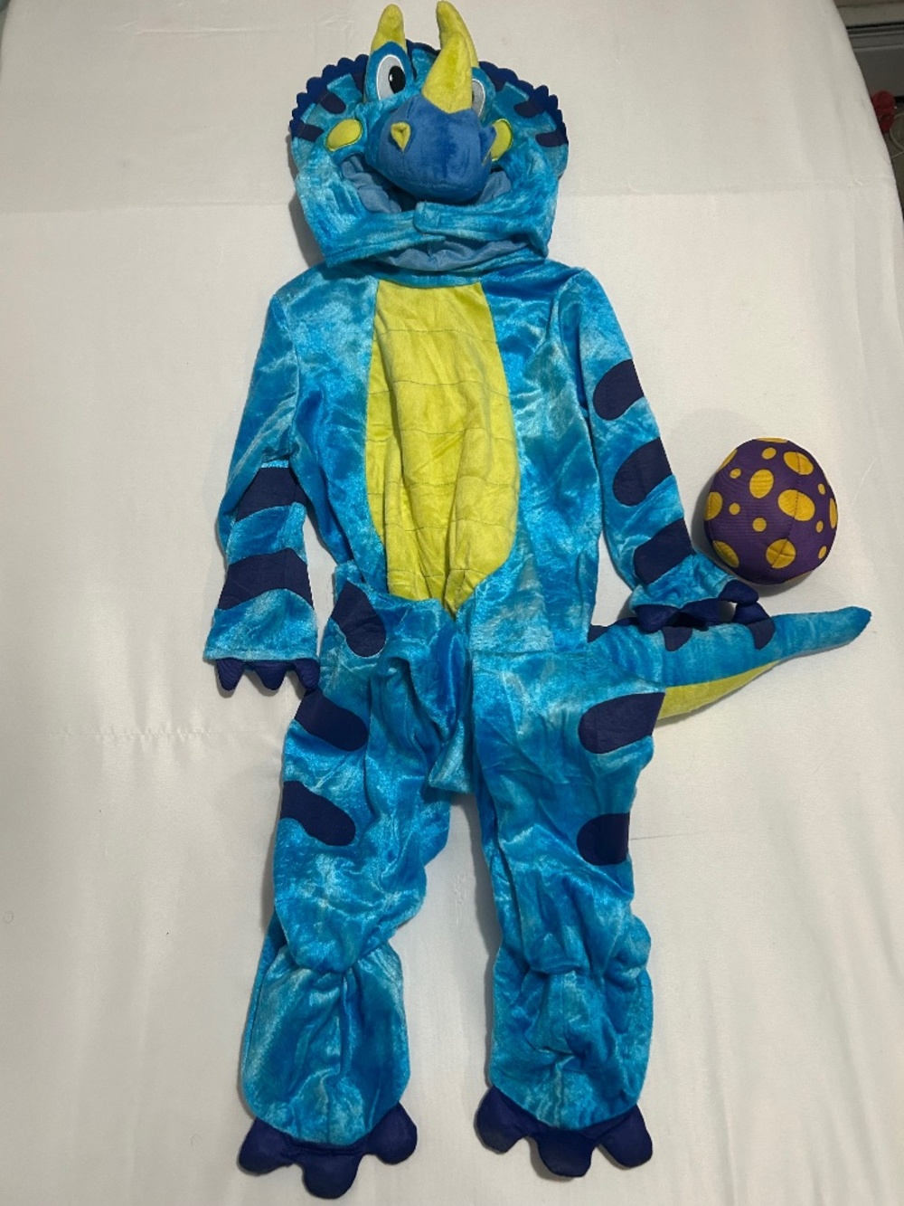 Spooktacular Creations Blue Triceratops Dinosaur Halloween Costume Kid Small S